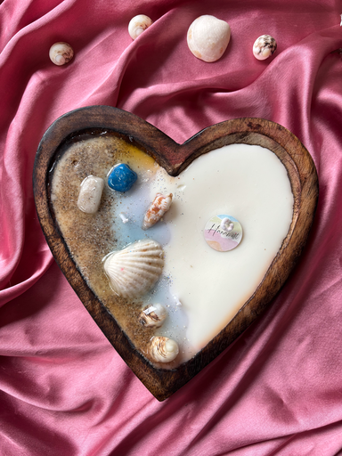 Ocean wooden heart